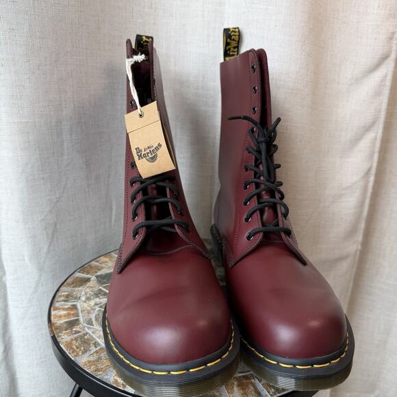 Dr. Martens 1490 Oxblood Smooth Leather 10-Eye Boots US 16 | Punk Icon | NWT Y2K - Picture 13 of 16